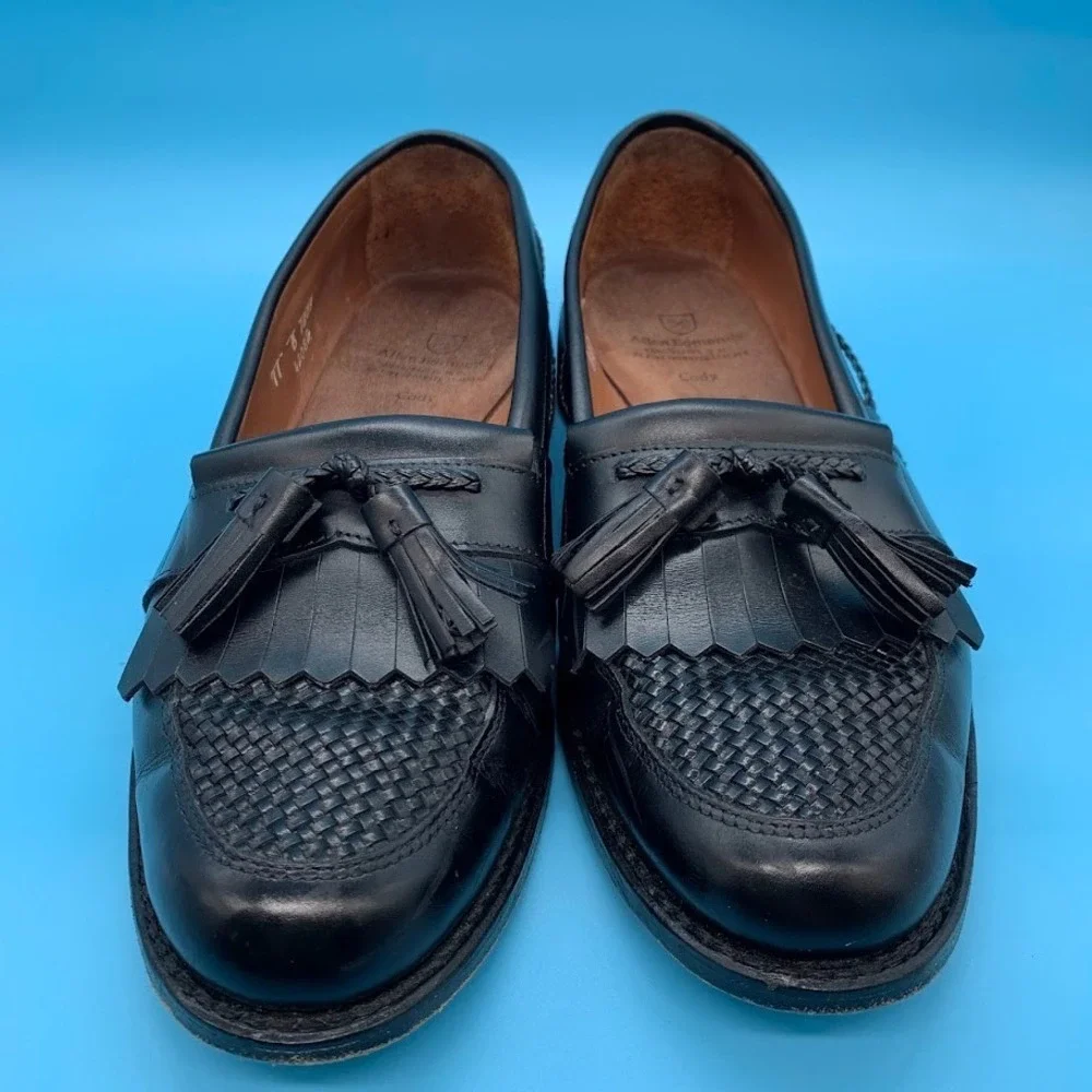 Allen Edmonds Cody Mens Size 11 B Black‎ Leather Tassel Loafers Dress Shoes 1809